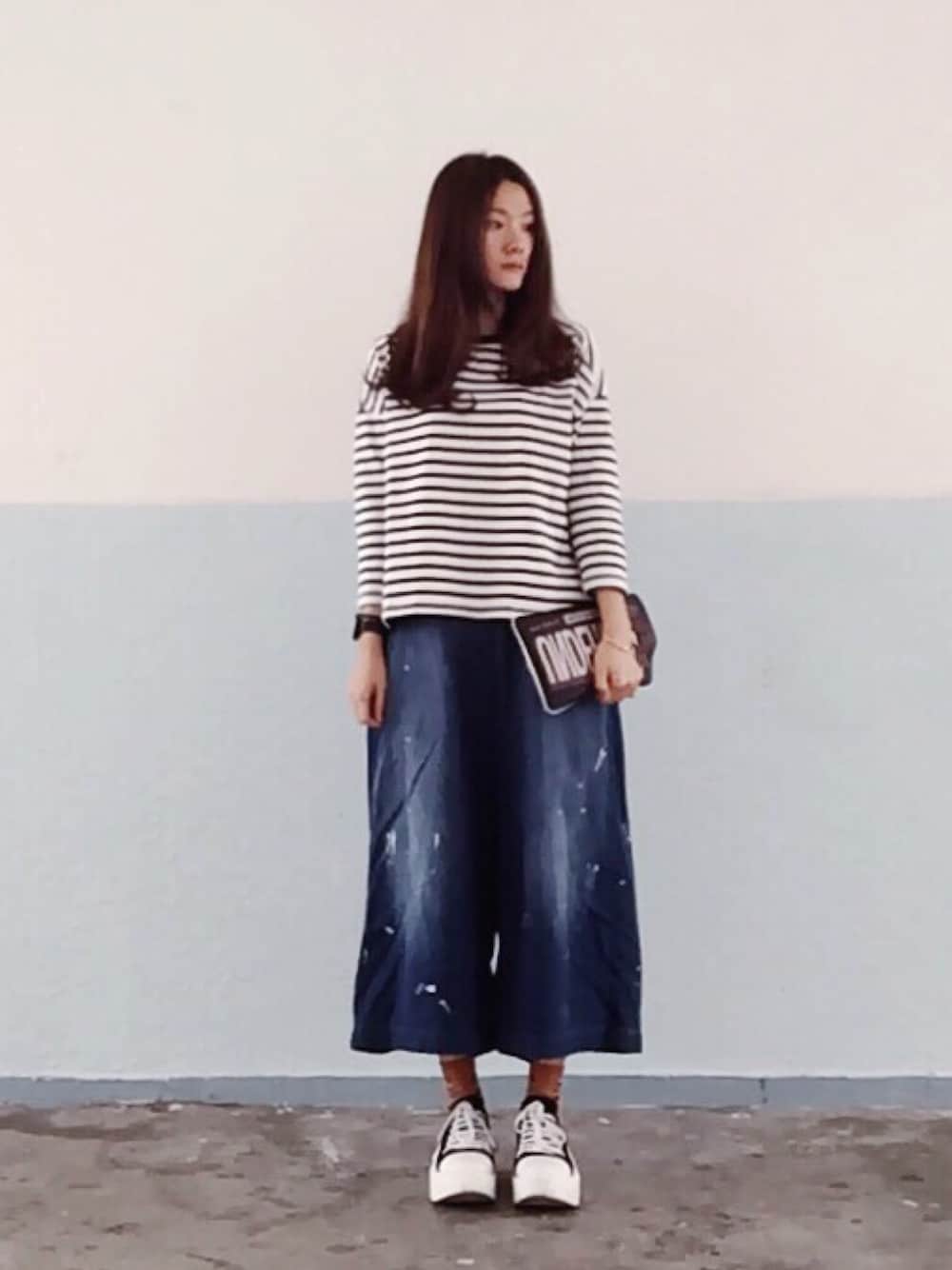 「ootd、daily look、lookbook、niko and ...、Tokyo bopper、BELLY BUTTON」｜「UNDERCOVERのアイテム（クラッチバッグ、ブラウン系）」を使った、Kiannbooさん（レディース・163cm）の冬コーディネートの1枚目の写真