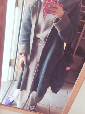 「アイテム（つなぎ/オールインワン、ベージュ系）」を使った、みこさん（レディース・155cm）の冬コーディネート