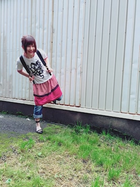 「Marc by Marc Jacobs（マークバイマークジェイコブス）のアイテム（パンプス）」を使った、かなもさん（レディース・159cm）の夏コーディネート