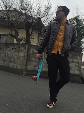 「MK MICHEL KLEIN（エムケーミッシェルクラン）のアイテム（ジャケット/アウター）」を使った、飛太@GrisVAGOさん（メンズ・175cm）の冬コーディネート