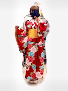 「浴衣」｜「アイテム（PC・スマホグッズ/家電）」を使った、sakuraさん（レディース・148cm）の夏コーディネート