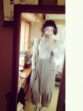 「アイテム（その他トップス、ブラウン系）」を使った、🅰さん（レディース・157cm）の春コーディネート