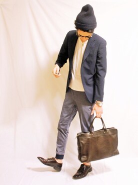 ビジネスバッグを使った 結婚式二次会スタイル のメンズ人気ファッションコーディネート Wear