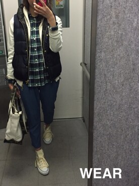 「Soareak（ソアリーク）のアイテム（トップス）」を使った、サモエドさん（レディース・160cm）の秋コーディネート