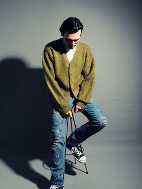 「CONVERSE（コンバース）のアイテム（その他シューズ）」を使った、陳星申易さん（メンズ・179cm）の春コーディネート