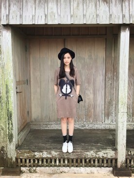「I.Tのアイテム（帽子）」を使った、🍁小吉🍁さん（レディース・160cm）の秋コーディネート