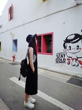 「stradivarius（ストラディバリウス）のアイテム（オールインワン・サロペット）」を使った、🍁小吉🍁さん（レディース・160cm）の秋コーディネート