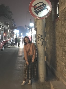 「VINTAGE（ヴィンテージ）のアイテム（ヘアバンド）」を使った、Mmmmmmさん（レディース・162cm）の秋コーディネート