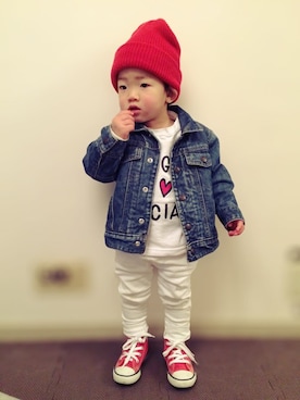 Taigaboyさん（キッズ・80cm）の冬コーディネート