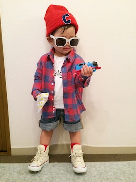 Taigaboyさん（キッズ・80cm）の冬コーディネート