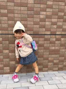 「fafa」｜「アイテム（スウェット）」を使った、yukiさん（キッズ・90cm）の秋コーディネート