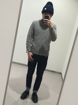 「Dr. Martens（ドクターマーチン）のDr.Martens (ドクターマーチン)/1461 3EYE GIBSON SHOES（その他シューズ）」を使った、fuさん（メンズ・177cm）の秋コーディネート
