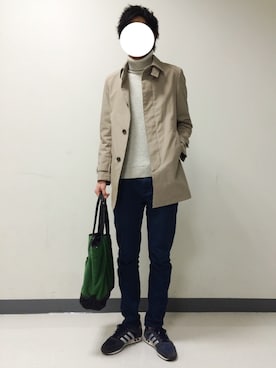 「アイテム（ステンカラーコート）」を使った、はやとさん（メンズ・185cm・10代）の冬コーディネート