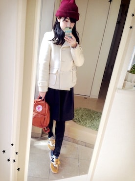 「Another Edition（アナザーエディション）のアイテム（ピーコート）」を使った、R♡さん（レディース・158cm）の冬コーディネート