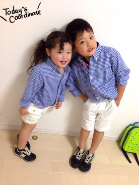「子供服」｜R♡さん（キッズ・100cm）の春コーディネート