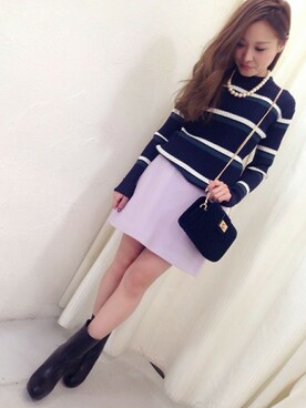 「DRWCYS（ドロシーズ）のアイテム（ブーツ）」を使った、reyさん（レディース・147cm）の秋コーディネート