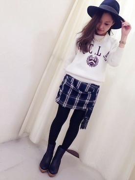 「DRWCYS（ドロシーズ）のアイテム（ブーツ）」を使った、reyさん（レディース・147cm）の冬コーディネート