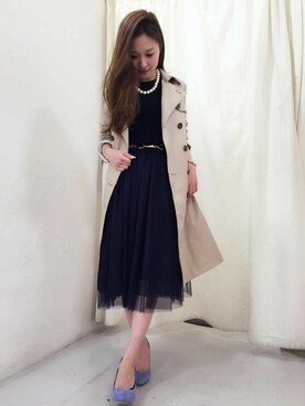 「DRWCYS（ドロシーズ）のアイテム（トレンチコート）」を使った、reyさん（レディース・147cm）の冬コーディネート