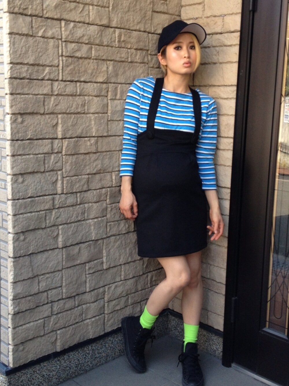 「BORNYのアイテム名不明（キャップ）」を使った、tinyさんの夏コーディネートの1枚目の写真