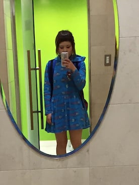 「原宿」｜「アイテム（シャツワンピース）」を使った、🍈もこ🍈さん（レディース・150cm）の秋コーディネート