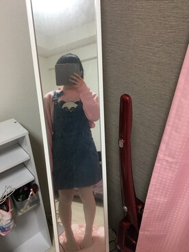 「Candy Stripper」｜「アイテム（オールインワン・サロペット）」を使った、🍈もこ🍈さん（レディース・150cm）の冬コーディネート