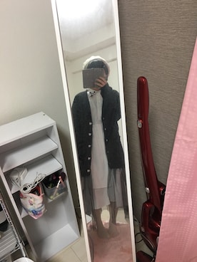 「Candy Stripper」｜「アイテム（シャツワンピース）」を使った、🍈もこ🍈さん（レディース・150cm）の冬コーディネート