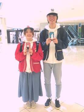 「Onitsuka Tiger（オニツカタイガー）のアイテム（ピンク系）」を使った、ancoさん（レディース・152cm・20代）の春コーディネート