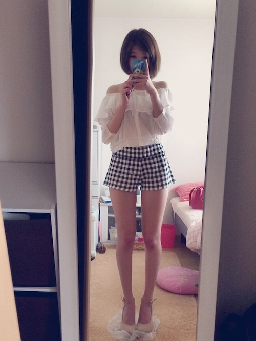 岡崎茜 しまむらのシャツ ブラウスを使ったコーディネート Wear