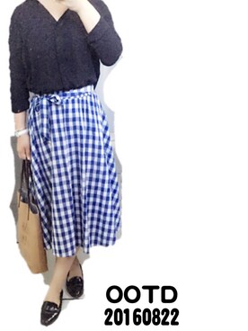 「PULL&BEAR（プルアンドベア）のアイテム（モカシン/デッキシューズ）」を使った、瀟灑Pandaさん（レディース・164cm）の夏コーディネート