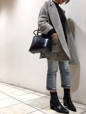 「Levis」｜「アイテム（その他アウター）」を使った、rmiiさん（レディース・162cm）の秋コーディネート
