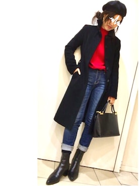「Eddie Bauer（エディーバウアー）のアイテム（パンツ）」を使った、rmiiさん（レディース・162cm）の秋コーディネート