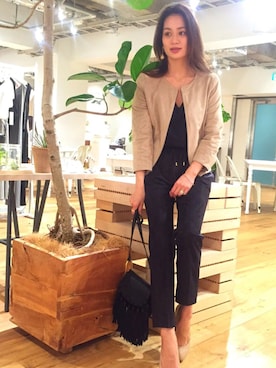 「フリンジバック」｜黒木 ナツミ🦋さん（レディース・162cm）の春コーディネート