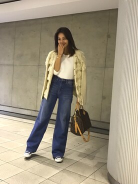 「SPIRALGIRL（スパイラルガール）のアイテム（パンツ）」を使った、黒木 ナツミ🦋さん（レディース・162cm）の秋コーディネート