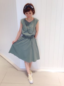 「N.（N. Natural Beauty Basic）（エヌエヌナチュラルビューティーベーシック）のアイテム（ワンピース/ドレス）」を使った、sumiさん（レディース・153cm）の夏コーディネート