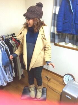 「nﾟ 11（ナンバージュウイチ）のアイテム」を使った、きゆみたまのいさん（レディース・154cm）の冬コーディネート