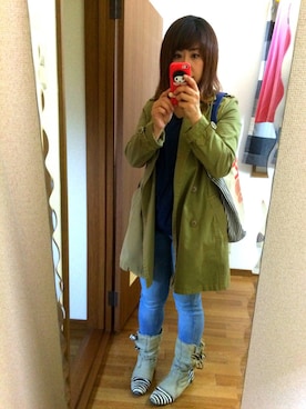 「ututu（ウツツ）のアイテム」を使った、きゆみたまのいさん（レディース・154cm）の春コーディネート