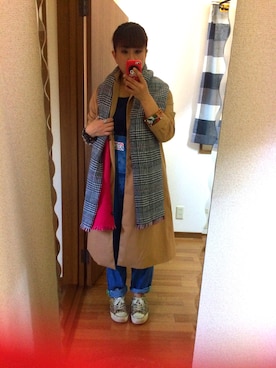 「0044（ゼロゼロヨンヨン）のアイテム」を使った、きゆみたまのいさん（レディース・154cm）の春コーディネート