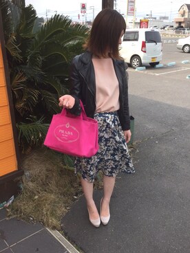 「花柄 スカート」｜kumiさん（レディース・157cm）の春コーディネート