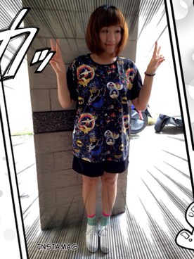 「アイテム（タイツ/ストッキング）」を使った、黃瞎瞎さん（レディース・157cm・20代）の夏コーディネート