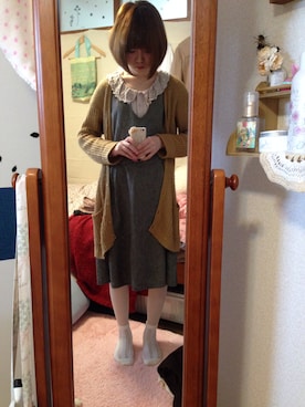 「B.L.U.E（ビーエルユーイー）のアイテム（ワンピース/ドレス）」を使った、✿✿ことねさん（レディース・158cm）の冬コーディネート