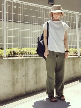 「ハイネックトップス」｜dumiさん（レディース・158cm）の夏コーディネート