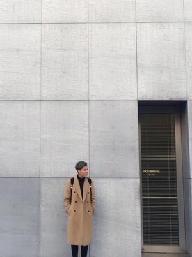 「N.HOOLYWOOD」｜「アイテム（ダウンジャケット/コート）」を使った、Harimさん（メンズ・180cm）の冬コーディネート