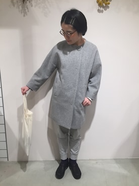 「chambre de charme（シャンブルドゥシャーム）のアイテム（その他アウター）」を使った、otnさん（レディース・160cm）の冬コーディネート