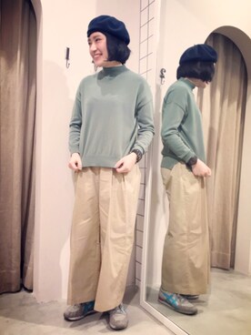 「chambre de charme（シャンブルドゥシャーム）のアイテム（その他トップス）」を使った、otnさん（レディース・160cm）の冬コーディネート