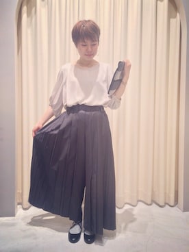 「NOIR（ノワール）のアイテム」を使った、otnさん（レディース・160cm）の夏コーディネート