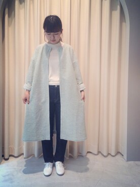 「chambre de charme（シャンブルドゥシャーム）のアイテム（その他アウター）」を使った、otnさん（レディース・160cm）の秋コーディネート