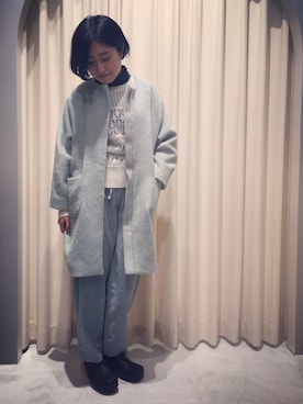 「chambre de charme（シャンブルドゥシャーム）のアイテム（その他アウター）」を使った、otnさん（レディース・160cm）の秋コーディネート
