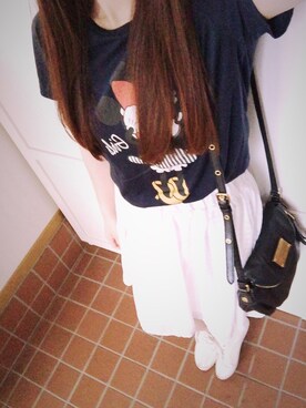 「AS as know as（エーエス アズノウアズ）のアイテム（Tシャツ/カットソー）」を使った、yuiii⍤⃝♡さん（レディース・152cm）の秋コーディネート