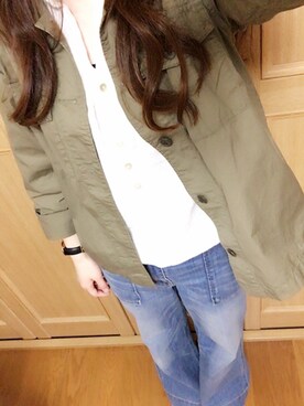 「Daniel Wellington」｜「アイテム（ミリタリージャケット）」を使った、yuiii⍤⃝♡さん（レディース・152cm）の春コーディネート