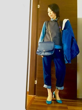 「halloween」｜「アイテム（デニムジャケット）」を使った、manaさん（レディース・164cm）の秋コーディネート